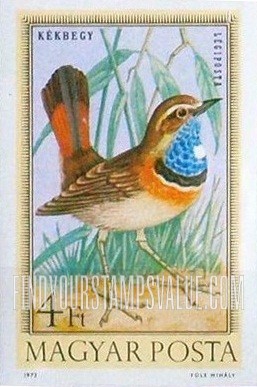 FindYourStampsValue: White-spotted blue throat