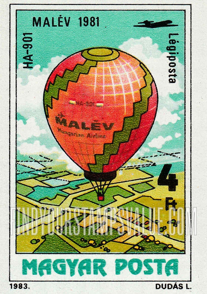 FindYourStampsValue: Manned Flight Bicentenary 1981- Various hot air balloons