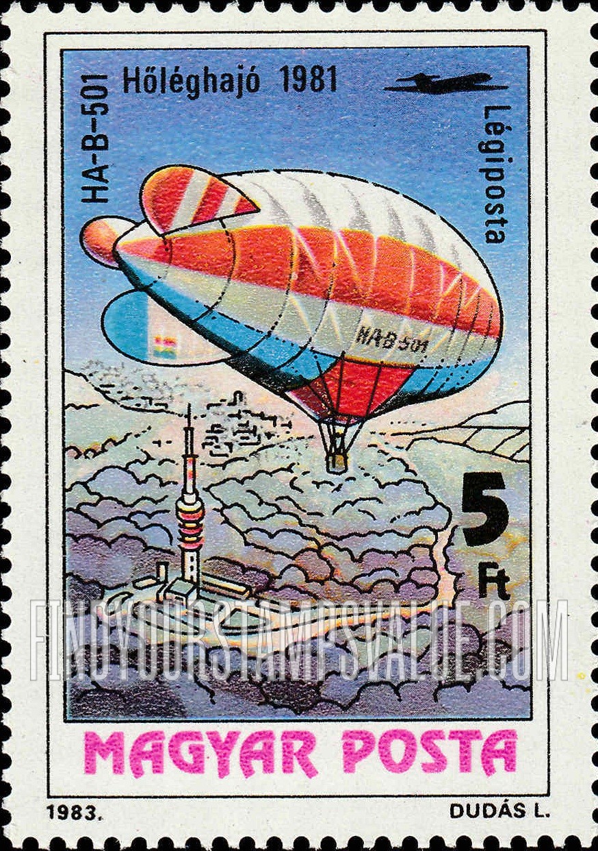 FindYourStampsValue: Manned Flight Bicentenary 1981- Various hot air balloons