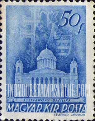 FindYourStampsValue: Cathedral, Esztergom: Types of 1939