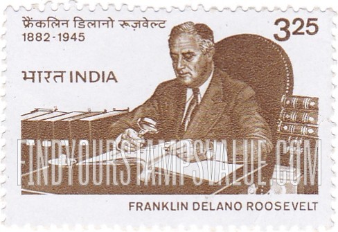 FindYourStampsValue: Republic of India: President Franklin D. Roosevelt - भारत गणराज्य: राष्ट्रपति फ़्रैंकलिन डेलानो रूज़वेल्ट