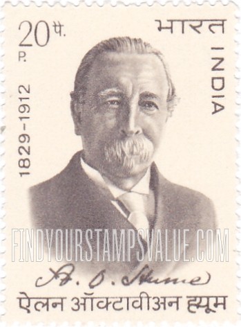 FindYourStampsValue: Republic of India: Allan Octavian Hume - भारत गणराज्य: एलेन ओक्टेवियन ह्यूम