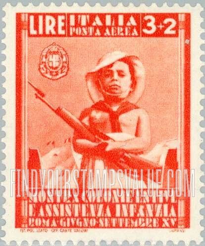 FindYourStampsValue: AIR POST - Child of the Balilla