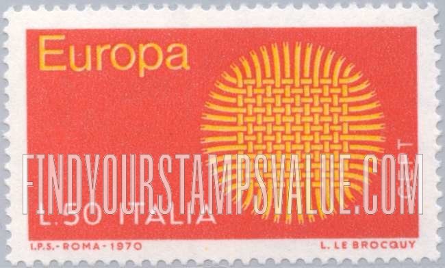 FindYourStampsValue: Europa Issue, 1970: Common Design Type