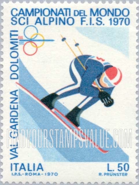 FindYourStampsValue: Downhill Skier
