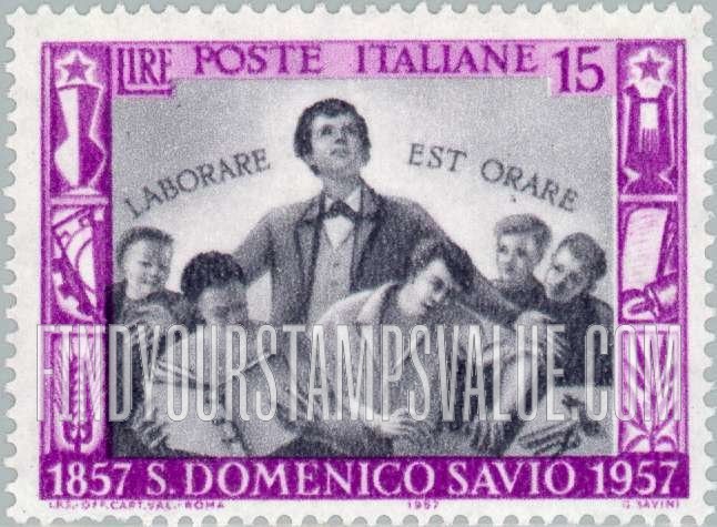 FindYourStampsValue: St. Domenico Savio and Students of Various Races