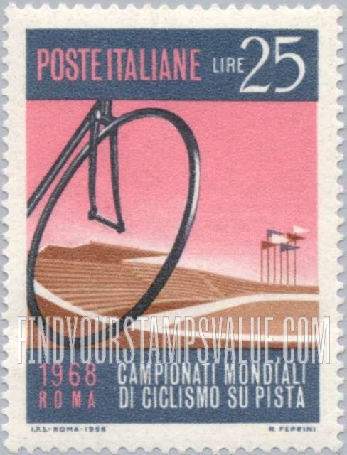 FindYourStampsValue: Bicycle Wheel and Velodrome, Rome