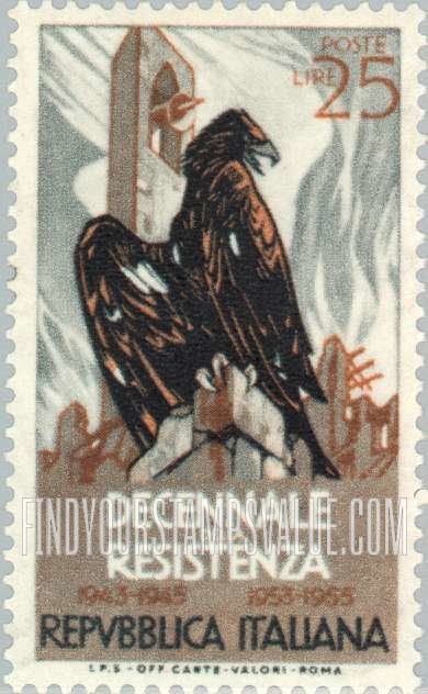FindYourStampsValue: Eagle Perched on Ruins