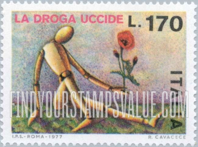 FindYourStampsValue: Drug addict and poppy