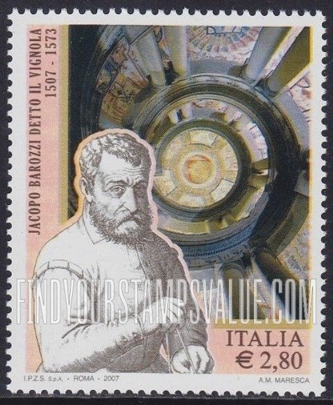 FindYourStampsValue: Jacopo Barozzi (Il Vignola) (1507-73), Architect