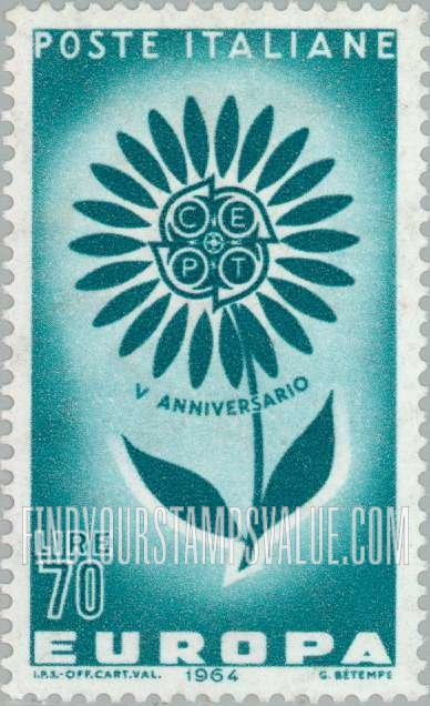 FindYourStampsValue: Europa Issue, 1964: Common Design Type