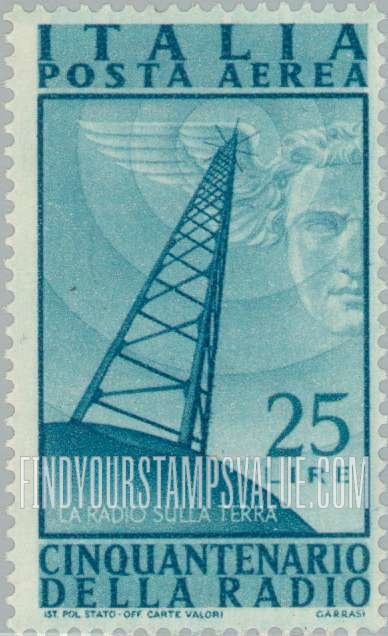 FindYourStampsValue: AIR POST - Radio on land