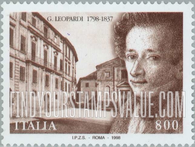 FindYourStampsValue: Giacomo Leopardi (1798-1837), Poet