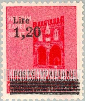 FindYourStampsValue: Loggia dei Mercanti, Bologna: Stamps of Italian Social Republic Surcharged in Black