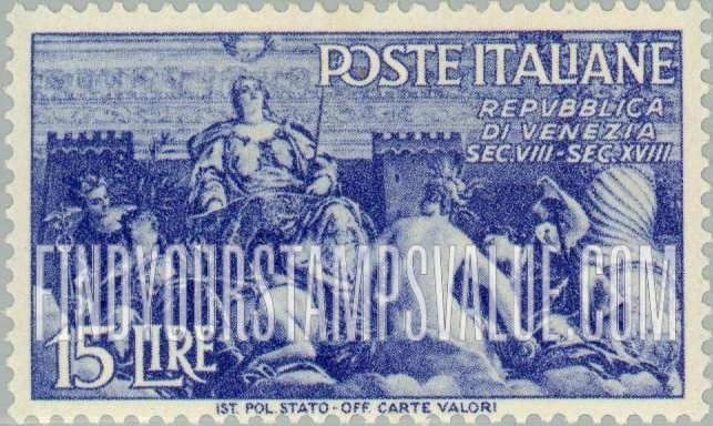 FindYourStampsValue: “Venice Crowned by Glory,” by Paolo Veronese