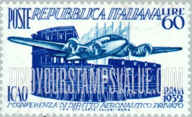 FindYourStampsValue: Colosseum and Plane