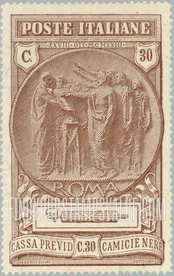 FindYourStampsValue: SEMI-POSTAL - Administering Fascist Oath