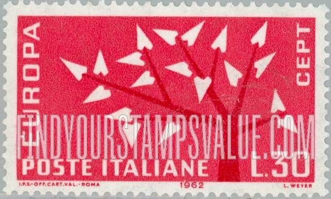 FindYourStampsValue: Europa Issue, 1962: Common Design Type