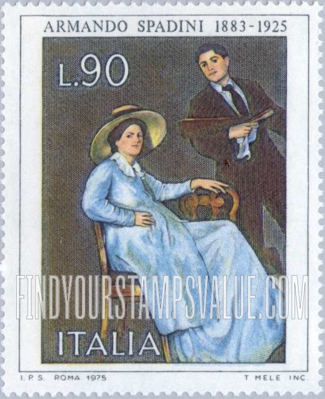 FindYourStampsValue: Artist and Model, Armando Spadini