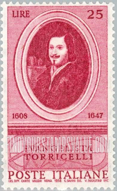 FindYourStampsValue: Evangelista Torricelli