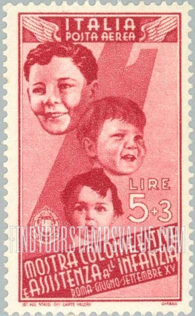 FindYourStampsValue: AIR POST - Heads of Children