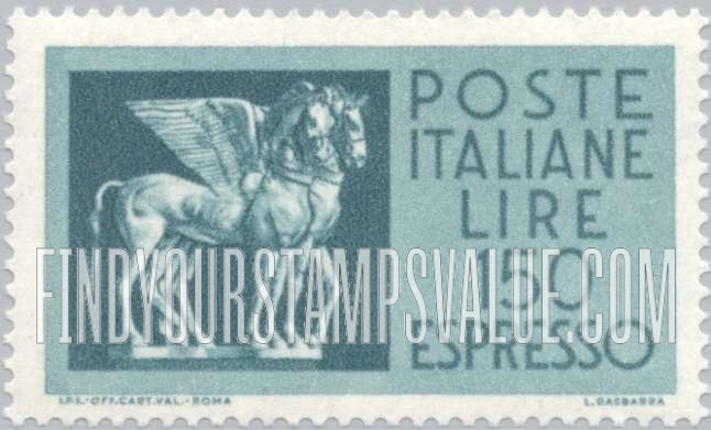 FindYourStampsValue: SPECIAL DELIVERY - Etruscan Winged Horses