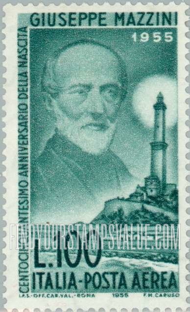 FindYourStampsValue: AIR POST - Giuseppe Mazzini (1805-1872), Patriot
