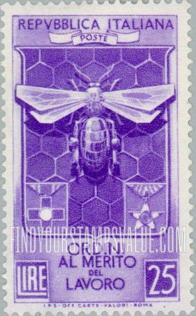 FindYourStampsValue: Decoration “Knights of Labor” Bee and Honeycomb