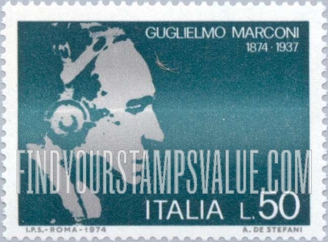 FindYourStampsValue: Guglielmo Marconi (1874-1937), Italian Inventor and Physicist
