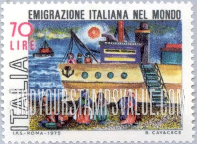 FindYourStampsValue: Emmigrants and Ship