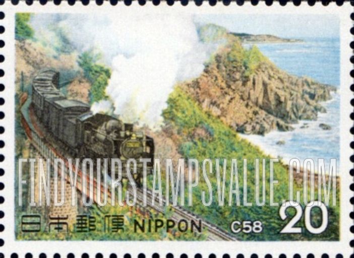 FindYourStampsValue: Steam Locomotive Class C58 - 機関車C58型