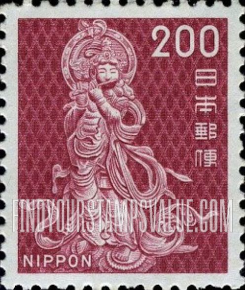 FindYourStampsValue: Bodhisattva Playing Flute (from Todaiji Lantern) - 音声菩薩