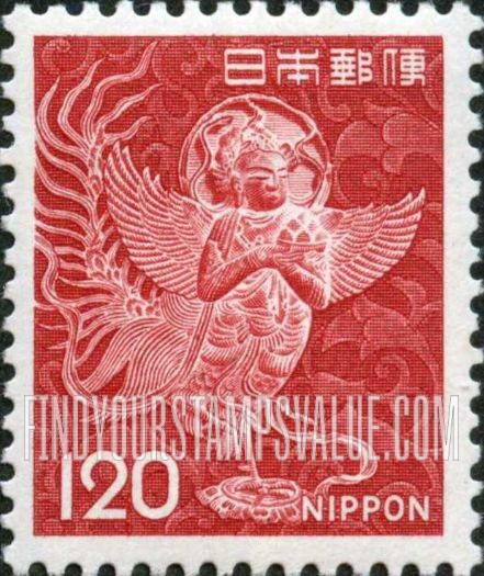 FindYourStampsValue: Mythical Winged Woman, Chusonji - 迦陵頻伽、中尊寺