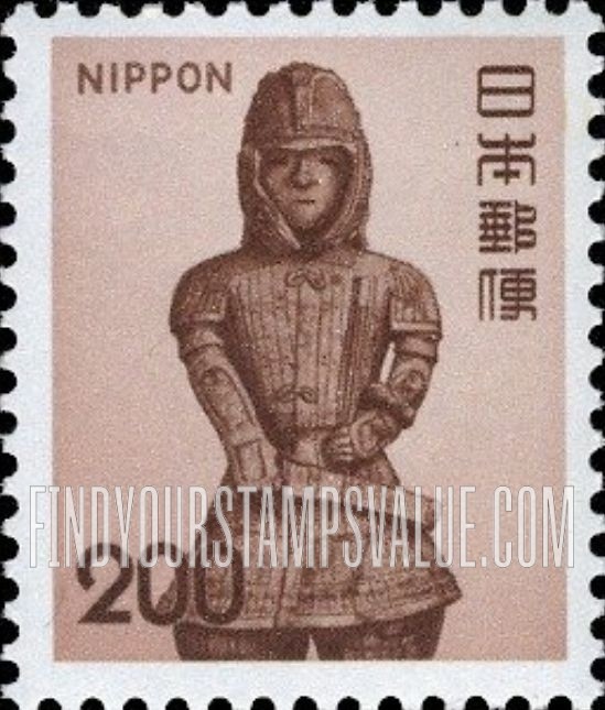 FindYourStampsValue: Burial Statue of Warrior, Ota - はにわの兵士