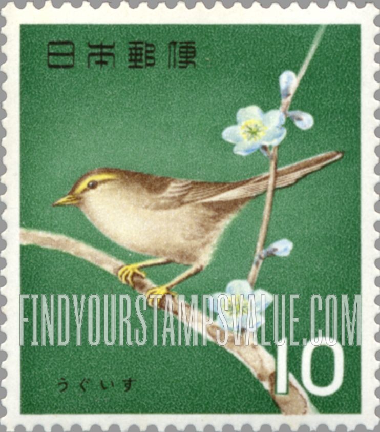 FindYourStampsValue: Bush warbler - ウグイス