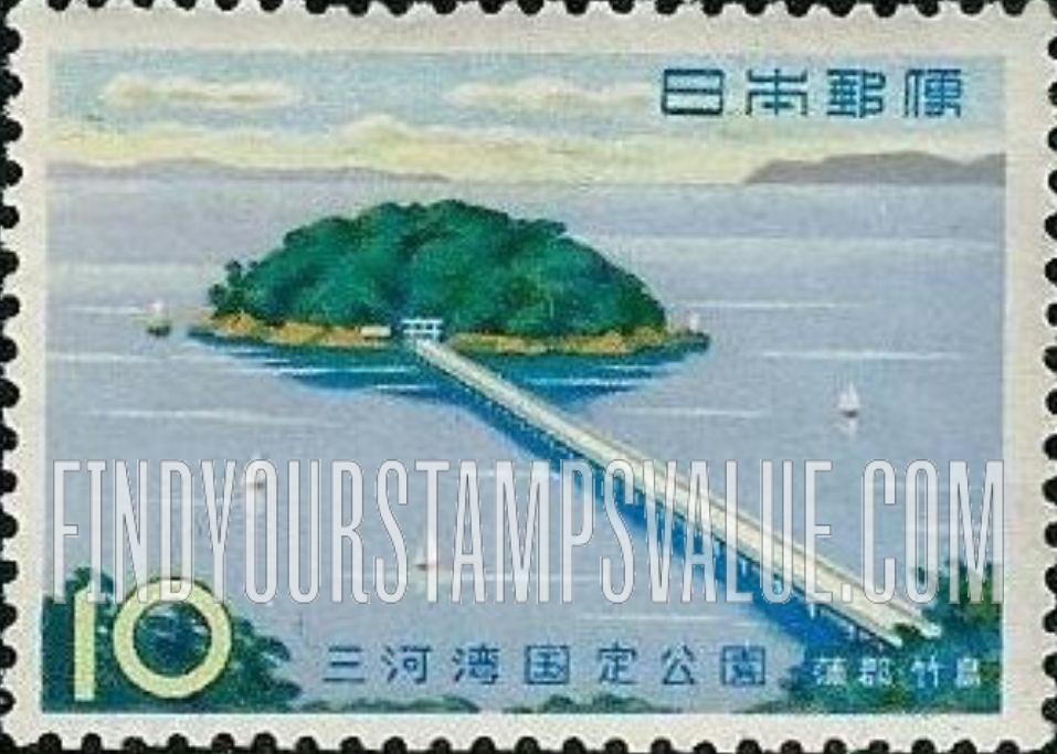 FindYourStampsValue: Takeshima, off Gamagori - 竹島