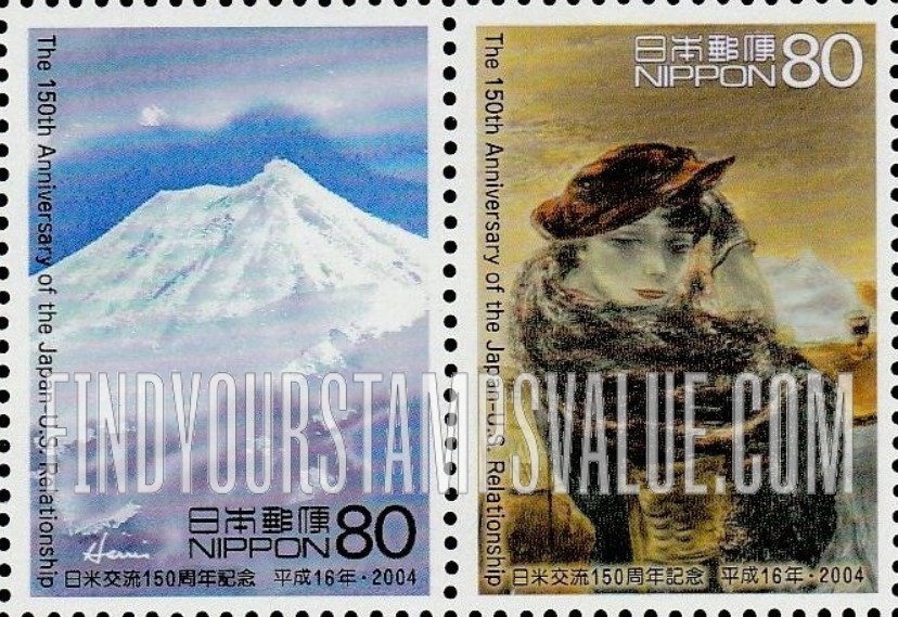 FindYourStampsValue: Japan — United States Relationships, 150th Anniversary - 日米交流150周年記念
