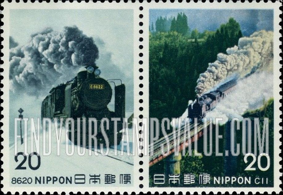 FindYourStampsValue: Steam Locomotives Class 8620, Class C11 - 機関車8620型、C11型