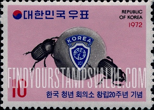 FindYourStampsValue: Junior Chamber of Commerce and Beetles - 청년 회의소 마크와 딱정벌레
