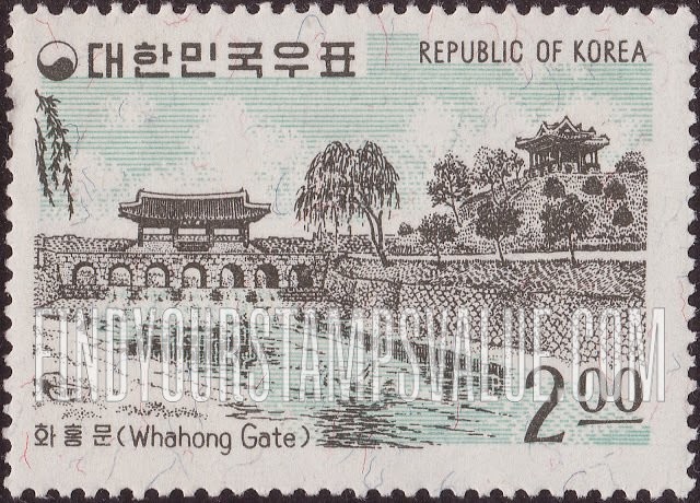 FindYourStampsValue: Whahong Gate, Suwon - 화홍문, 수원시