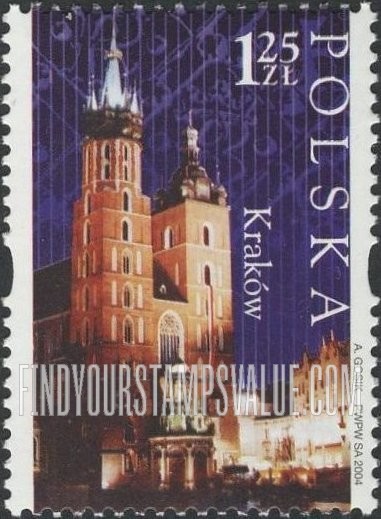 FindYourStampsValue: UNESCO World Heritage Sites: Historic Center of Cracow, vertical