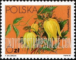 FindYourStampsValue: Local Flowers (Clematis Varieties): Tangutica