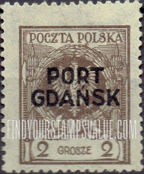 FindYourStampsValue: POLISH OFFICES ABROAD - Arms of Poland: Overprinted