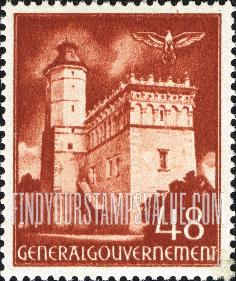 FindYourStampsValue: OCCUPATION - City Hall, Sandomierz