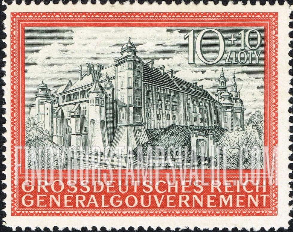 FindYourStampsValue: OCCUPATION SEMI-POSTAL - Cracow Castle
