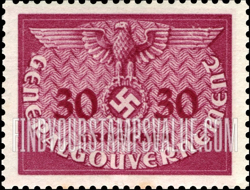 FindYourStampsValue: OCCUPATION OFFICIAL - Eagle and Swastika