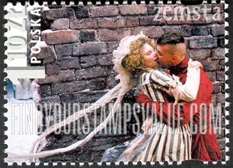 FindYourStampsValue: Premiere of Film “Zemsta,” Directed by Andrzej Wajda: Klara and Waclaw kissing