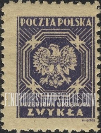 FindYourStampsValue: OFFICIAL - Polish Eagle: Zwykla