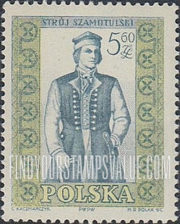 FindYourStampsValue: Regional Costumes: Man from Szamotuli