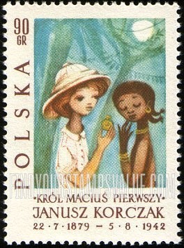 FindYourStampsValue: Illustrations from King Matthew books: King giving watch to Island girl